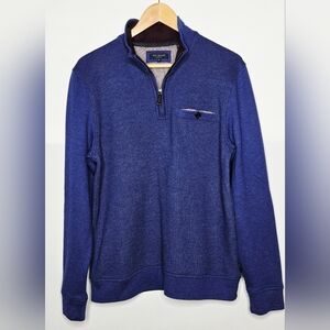 Men's Ted Baker London violet blue 1/4 zip sweater Sz 5 Old Money Preppy Luxury